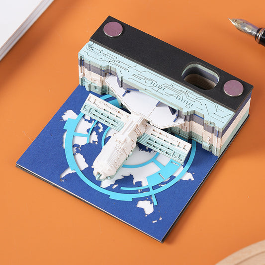 Low Price Calendar 2024 Notes Calendar Book Play Bad Creative 3d Three-Dimensional Paper Carving Earth Office Desk Surface Panel Ornaments